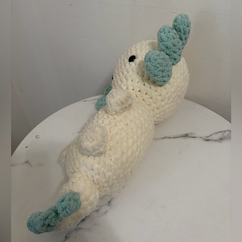 Crocheted Plush Axolotl - Picture 4 of 5